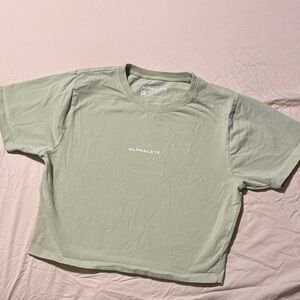 Alphalete Olive Green cropped tee
